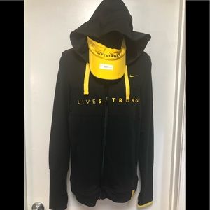 NIKE “Live Strong” Hooded Jacket and Sports Visor